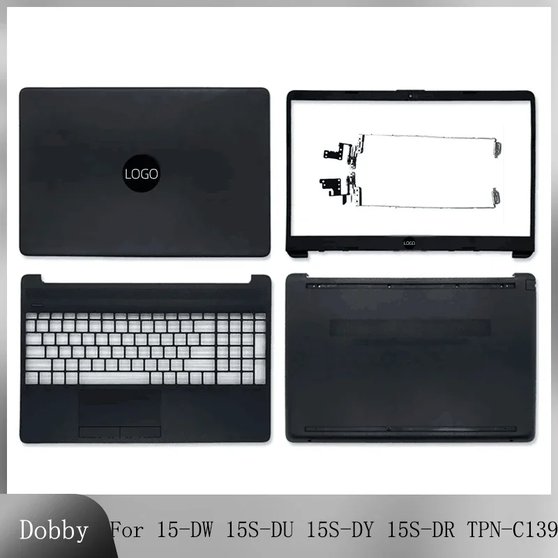 

New For HP 15-DW 15S-DU 15S-DY 15S-DR TPN-C139 250 G8 Laptop LCD Back Cover Bezel Hinges Palmrest Bottom Case Black L94456-001