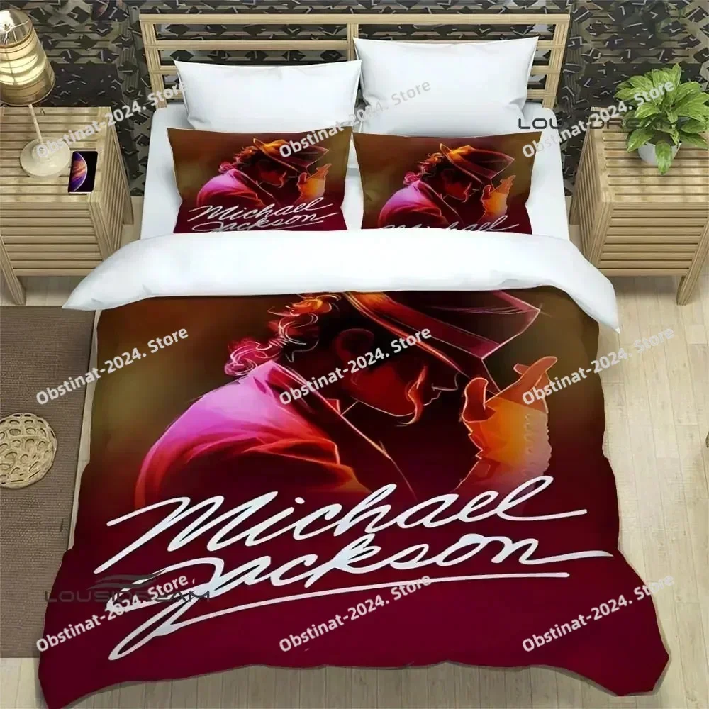 Top Michael Jackson Bedding Set Printed single Comforter Quilt Bed Cover Duvet Cover Pillow Case 3 Pieces Sets Kids Adult Size
