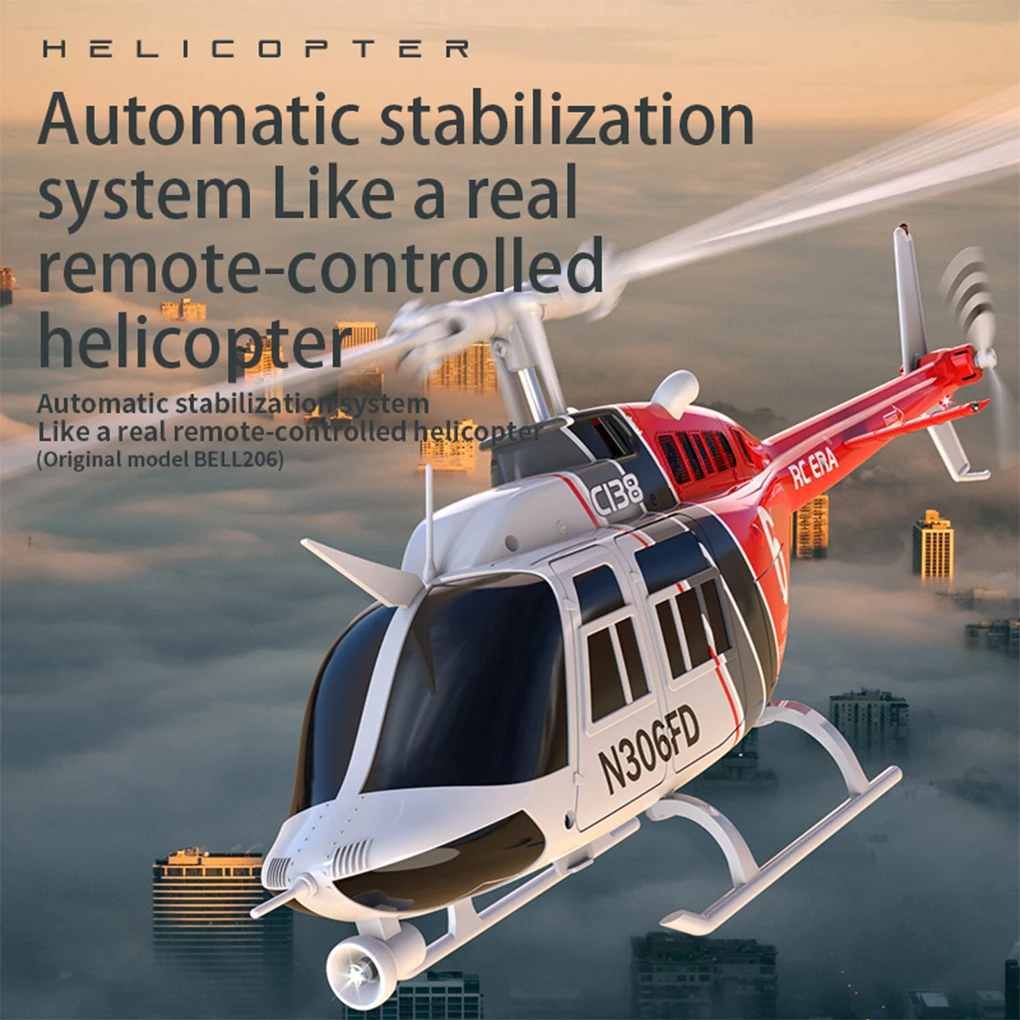 

1/33 RE ERA C138 RC Helicopter Single Propeller Fybarless 6-axis Gyro Stabilized Altitude Hold 4CH RC Helicopter Aircraft Hobby
