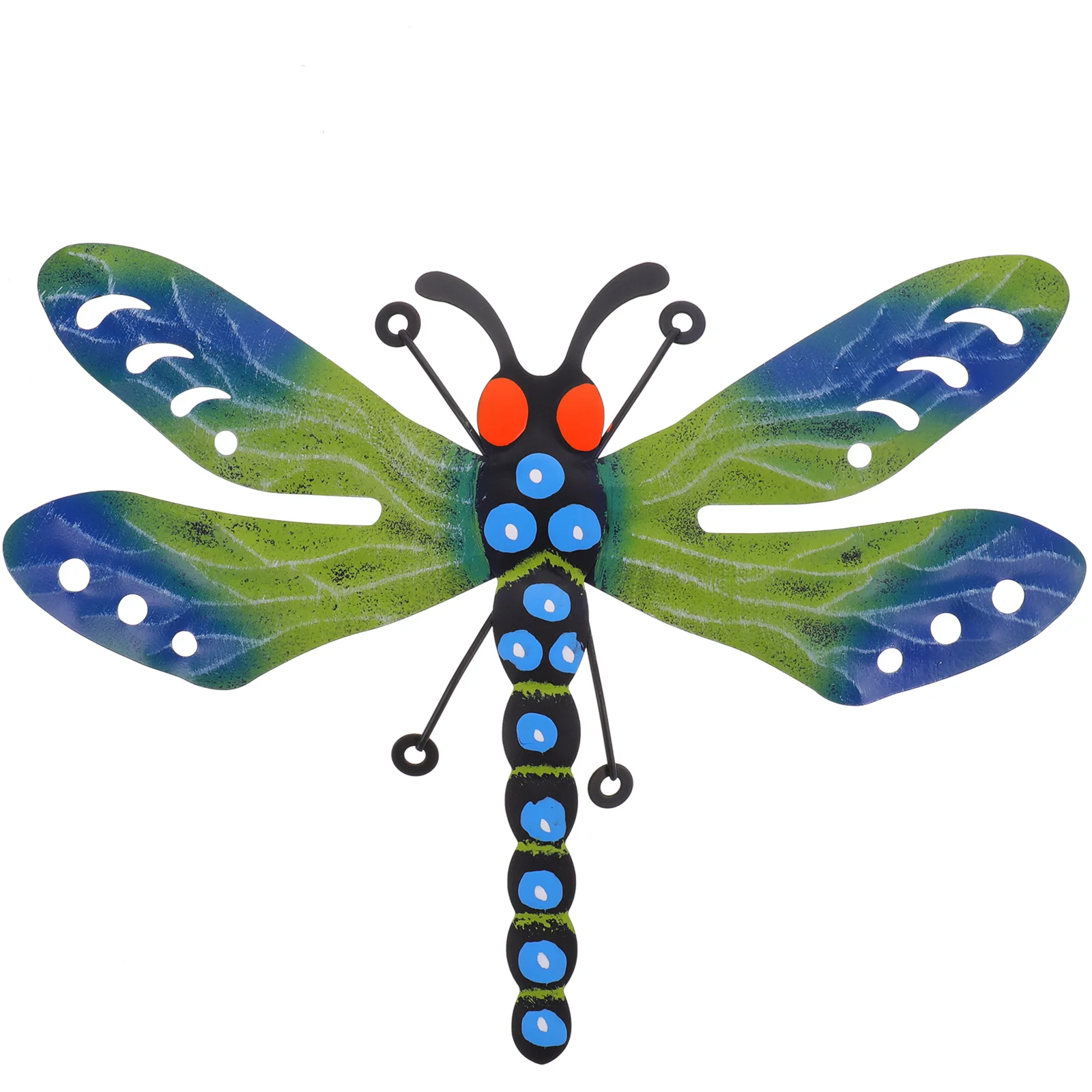 

Iron Dragonfly Wall Hanging Decor Metal Sculpture Wrought Iron Garden Green Home Decorations Fence Gate Yard
