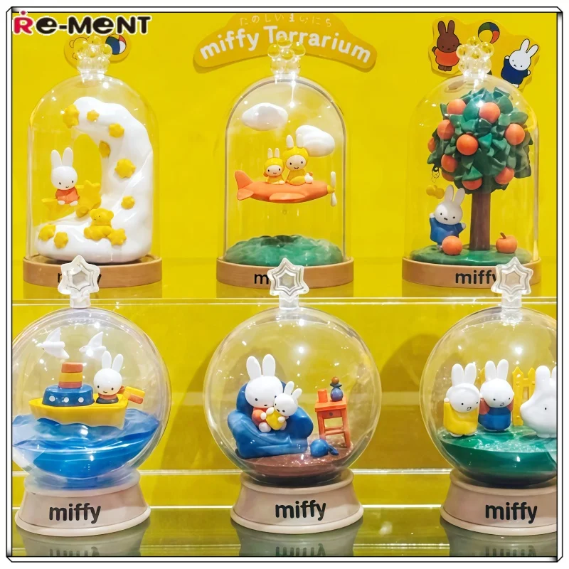 

Re-Ment Miffy Terrarium Mini Bottle Scene Blind Box Micro Figurine Diorama Capsule Toy Cute Collectible Mystery Gift Toy