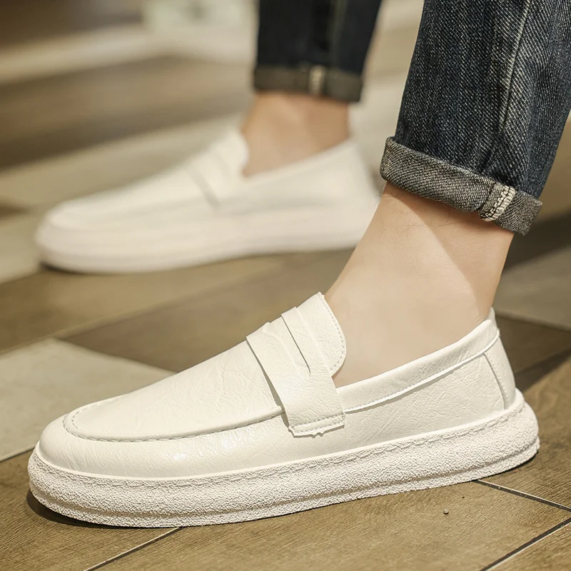 

Men's Comfort Slip-On Loafers outdoor fashion Leather Breathable Shoes Office & Casual Daily Wear