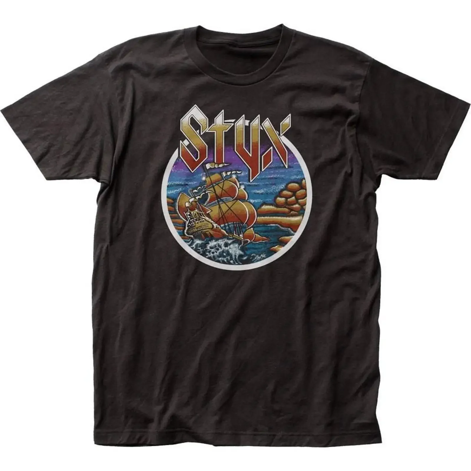 Styx Come Sail Away Mens T Shirt Music Classic Concert Rock Band vintage Washed Breathable Versatile Stretched streetwear