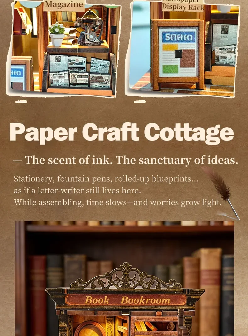DIY Holz-Miniatur Japanische Taverne mit Beleuchtung als Geburtstagsgeschenk für Freunde, Heimdekoration und Bastelarbeiten – Detail 8