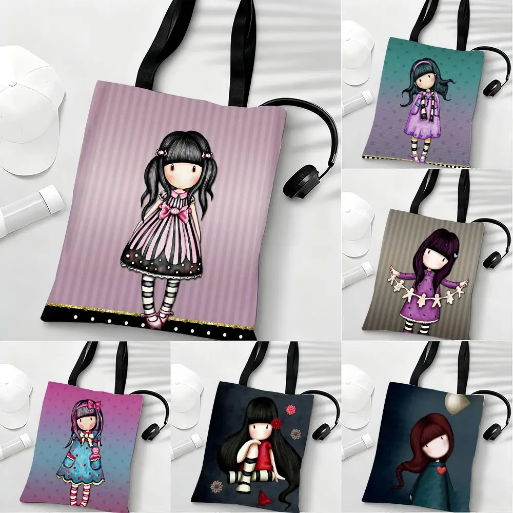 

santoro Gorjuss Storage Bags Lightweight Eco Friendly Fashionable Multi Purpose Large Capacity Canvas Shoulder Tote