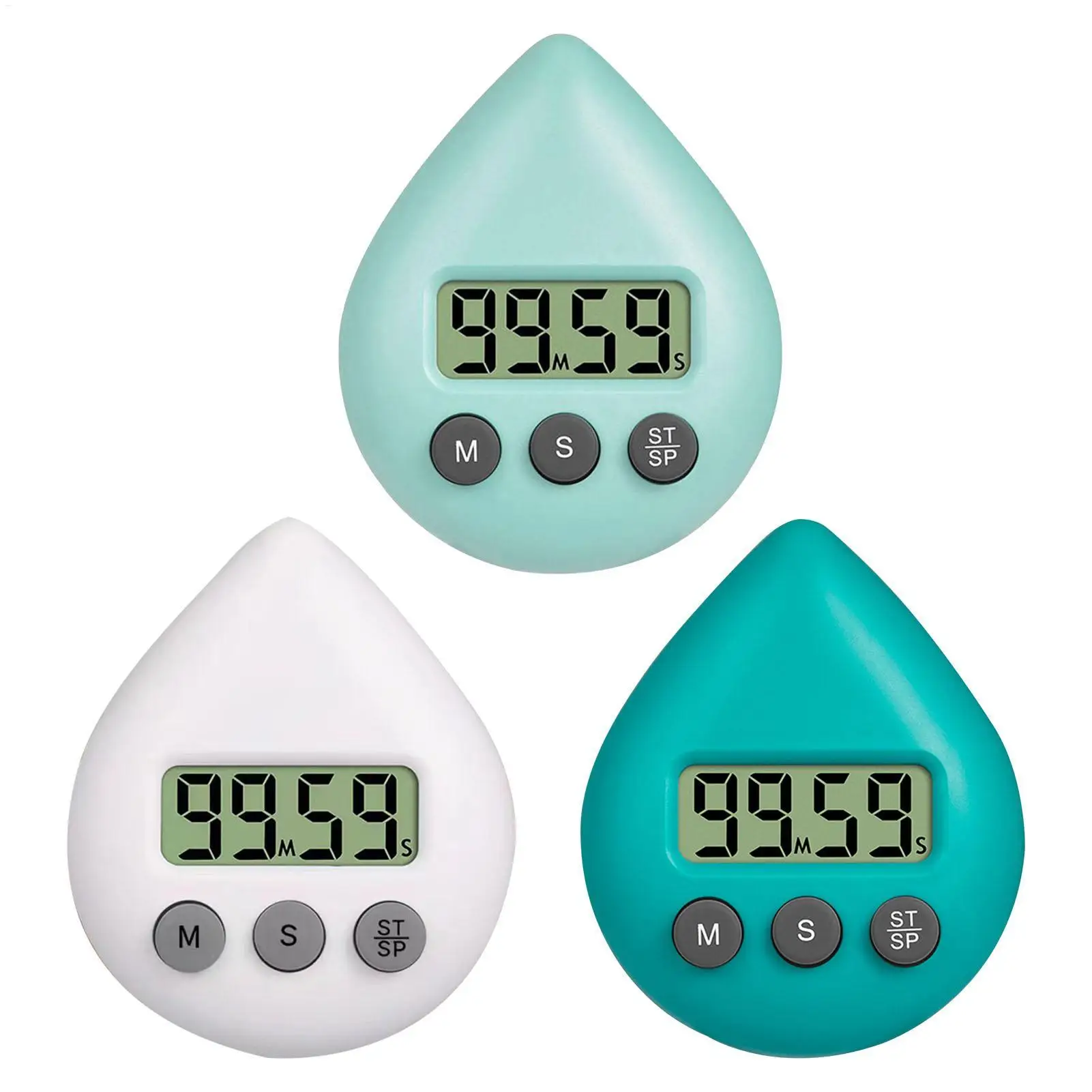 Minuterie numérique avec écran LCD, minuterie de douche de cuisine étanche, dispositifs de synchronisation avec ventouse pour salle de classe, exercice de douche, cuisine