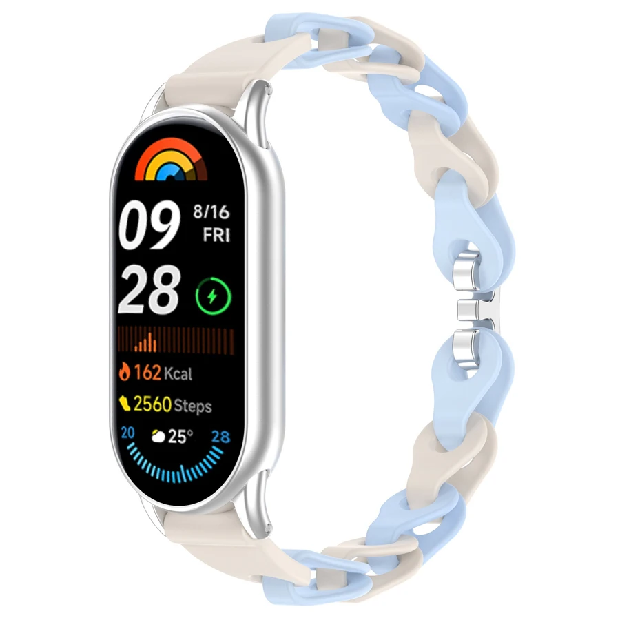 Holle Band Voor Xiaomi Mi Band 10 9 8 Zachte Officiële Siliconen Vervanging Horlogeband Armband voor Xiaomi Mi Band 8 9 10 Band