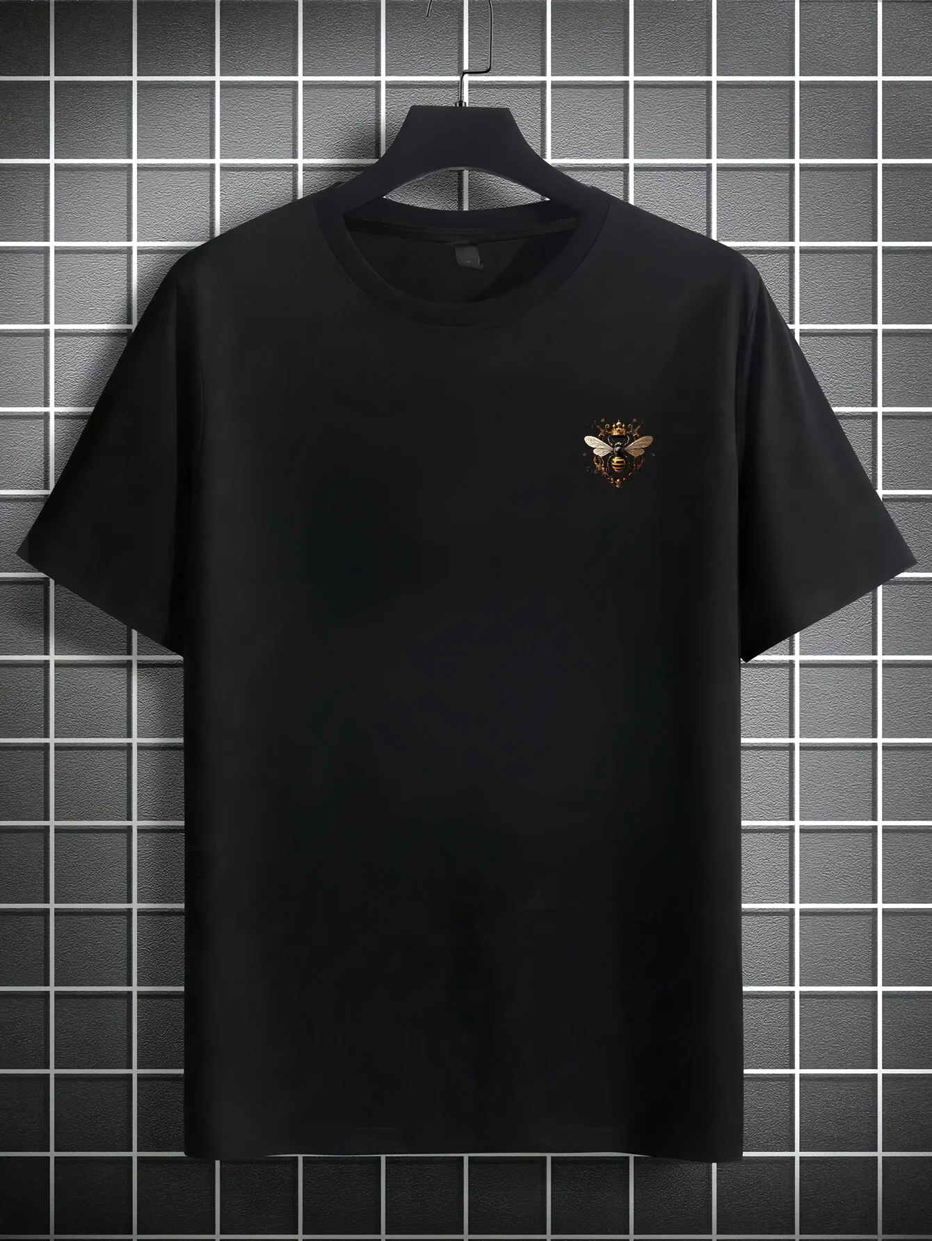 100% pure cotton men's loose T-shirt breathable short sleeved round neck minimalist solid color multi-color optional