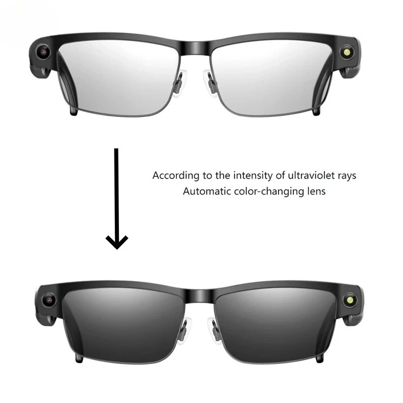 200W AI Smart Camera Glasses 200MP Bluetooth Glasses Call Playing Music Object Recognition AI Translation Multifunction
