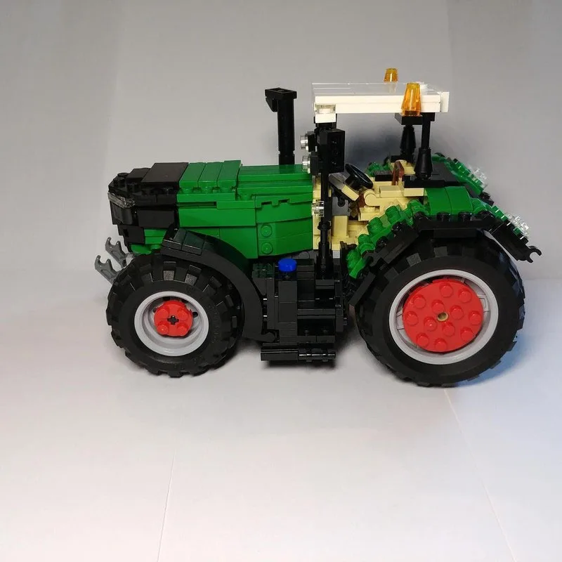 MOC-62936 Green New Cargo Tractor Building Blocks Model 395 PartsMOC Creative Boys Kids Birthday Building Blocks Toy Gifts