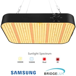 LEDグローランプ130W,281個のLED,Samsung 588 LED,26dbファンと完全なスペクトル,高品質