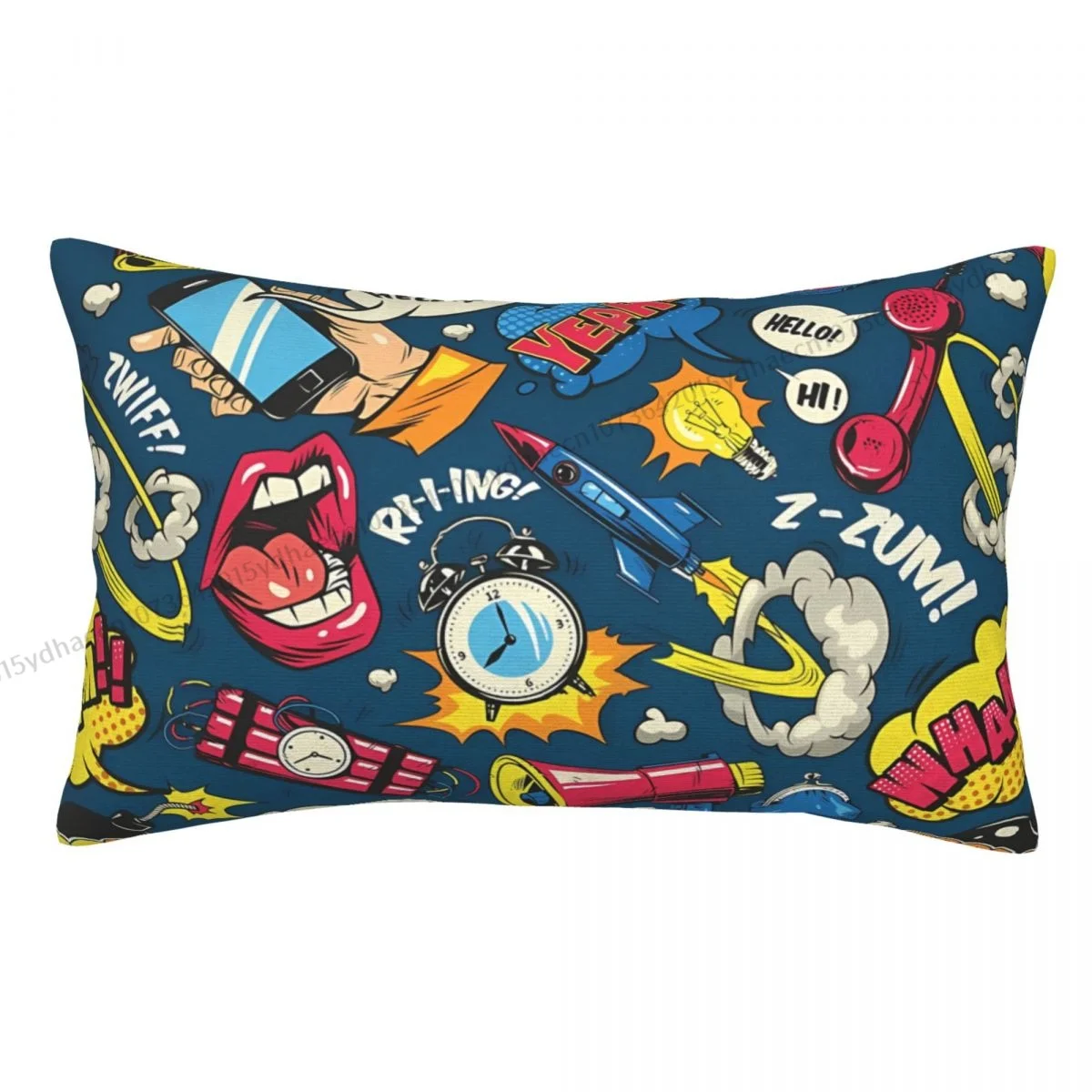 Funda de almohada de cómic Boom Hug, Retro Comic Book, mochila, Cojines estampados para sala de estar, fundas de almohada decorativas para silla