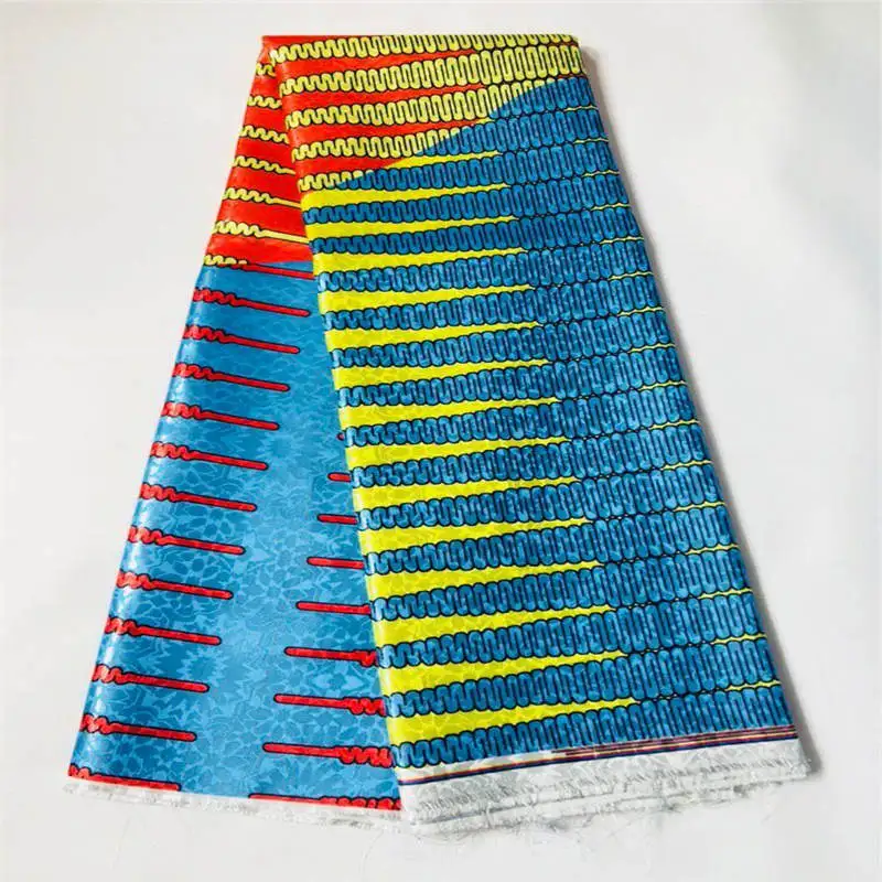 5 Yards New Design High Quality African Style Gold Line Embroidery Jacquard Lace Fabric For Party Prom Dress Material.