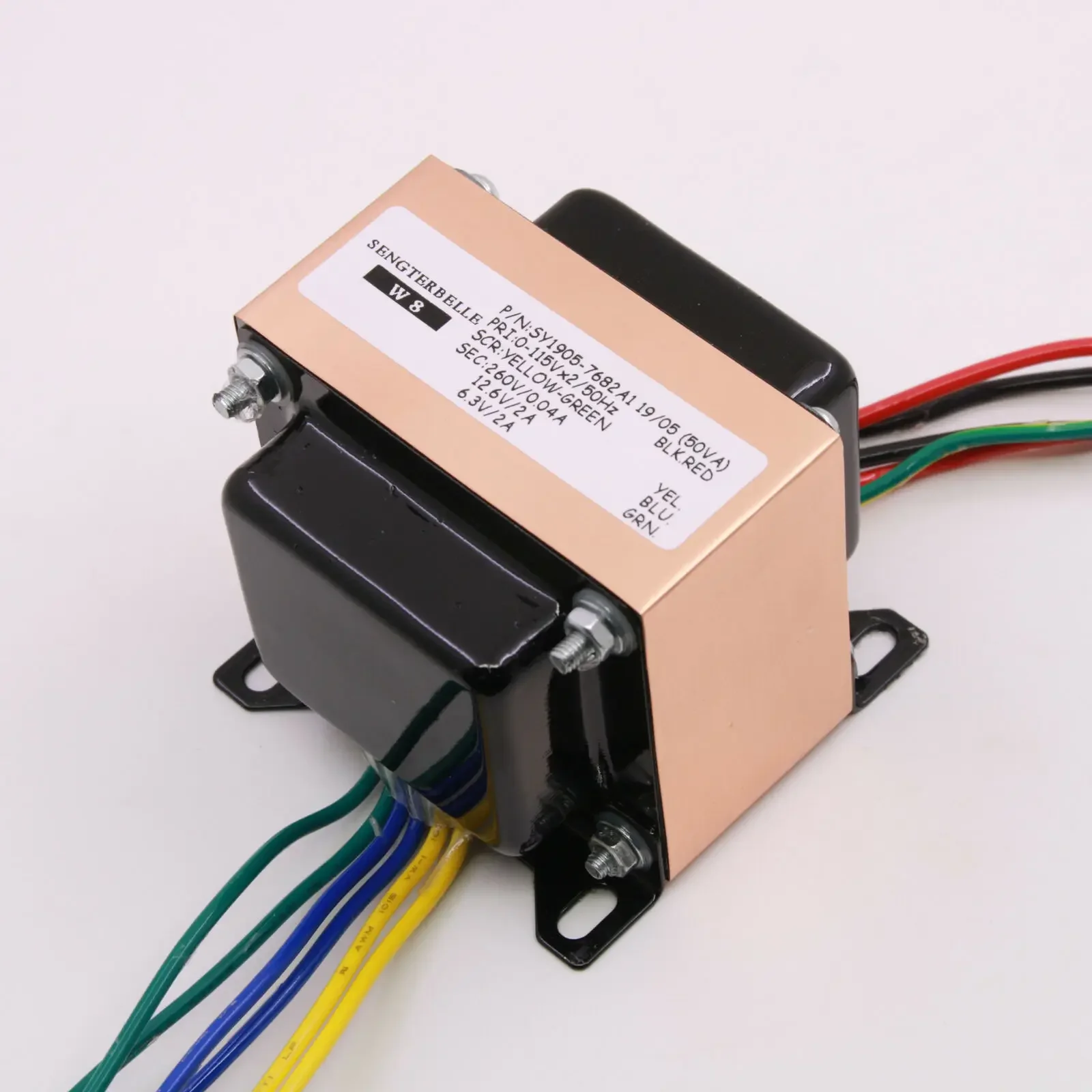 1PCS 50VA 0-260V 0-12.6V 0-6.3V EI tipo Trasformatore di potenza audio per preamplificatore valvolare/phono
