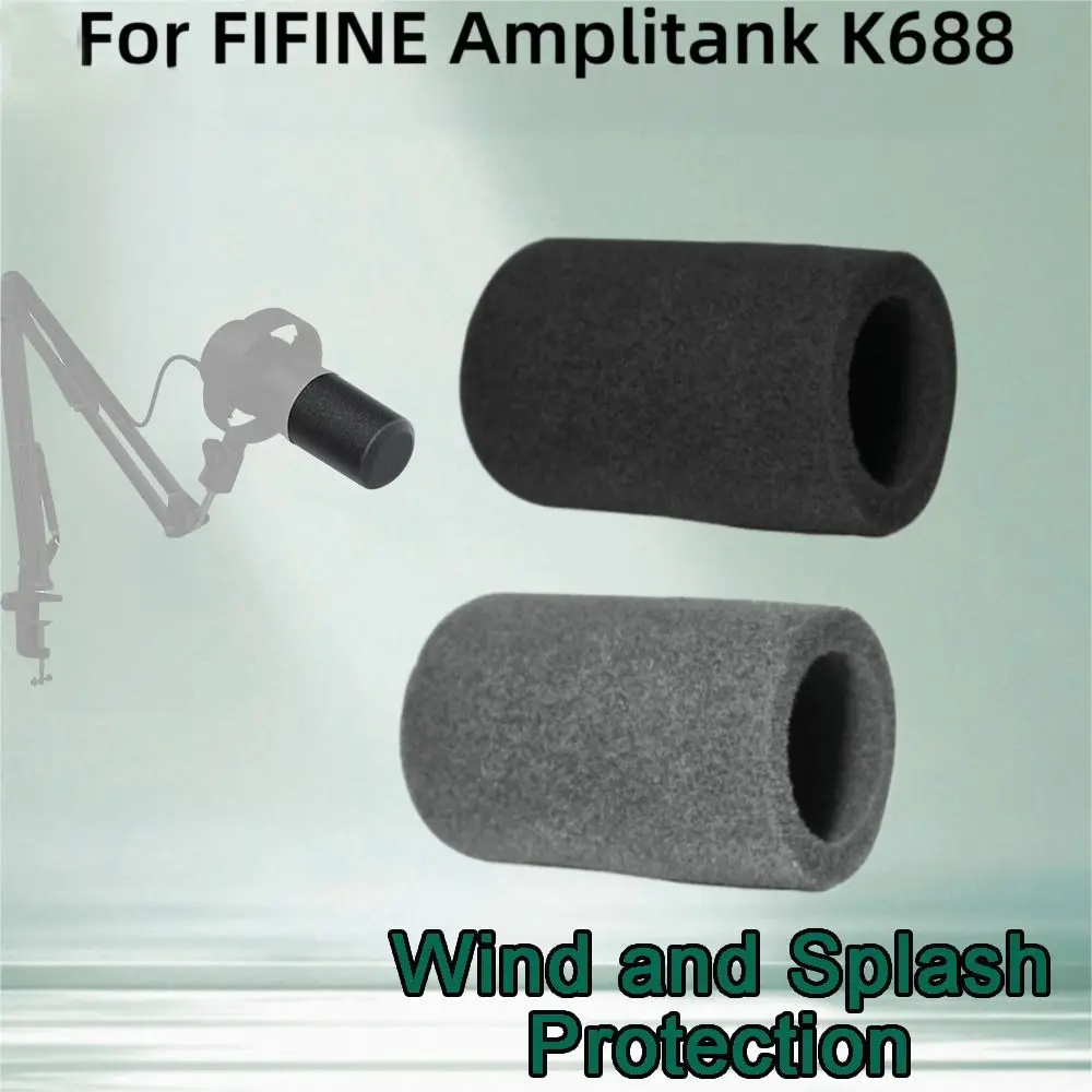 1pcs Replacement Mic Windscreen Cover Flocked Sponge Foam Windproof Pop Filter Cover for FIFINE Amplitank K688