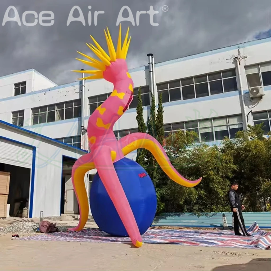 Gigantische buiten zee anemoon opblaasbare reclame bloem indrukwekkende zeebloem opblaasbaar voor buitenadvertenties