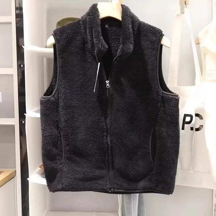 

Men's Coral Fce Vest Casual Loose Warm Fce Winter Jaet oulder Pad Resistant to Wear And Dirt for Working