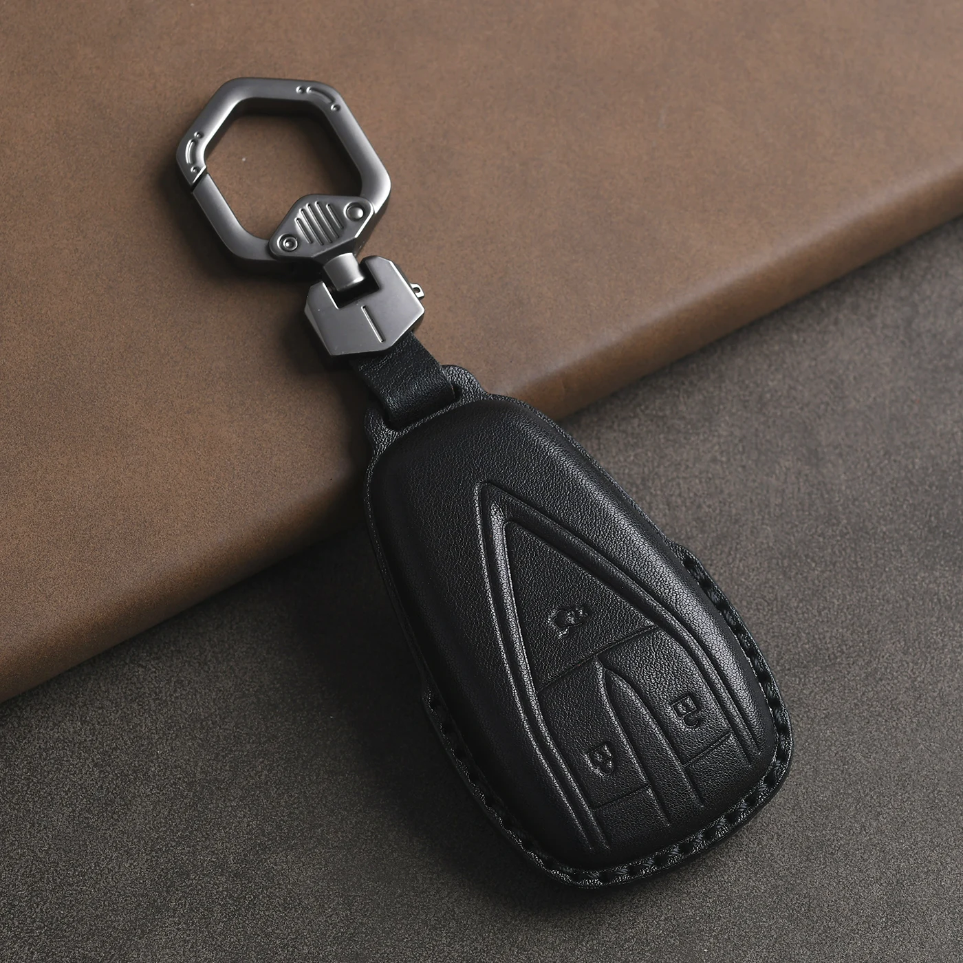 Genuine Leather Protector For Changan UNIT UNIS UNIK CS35 PLUS CS55 Plus CS75PLUS Oshan X5 Plus Key Case Cover Fob