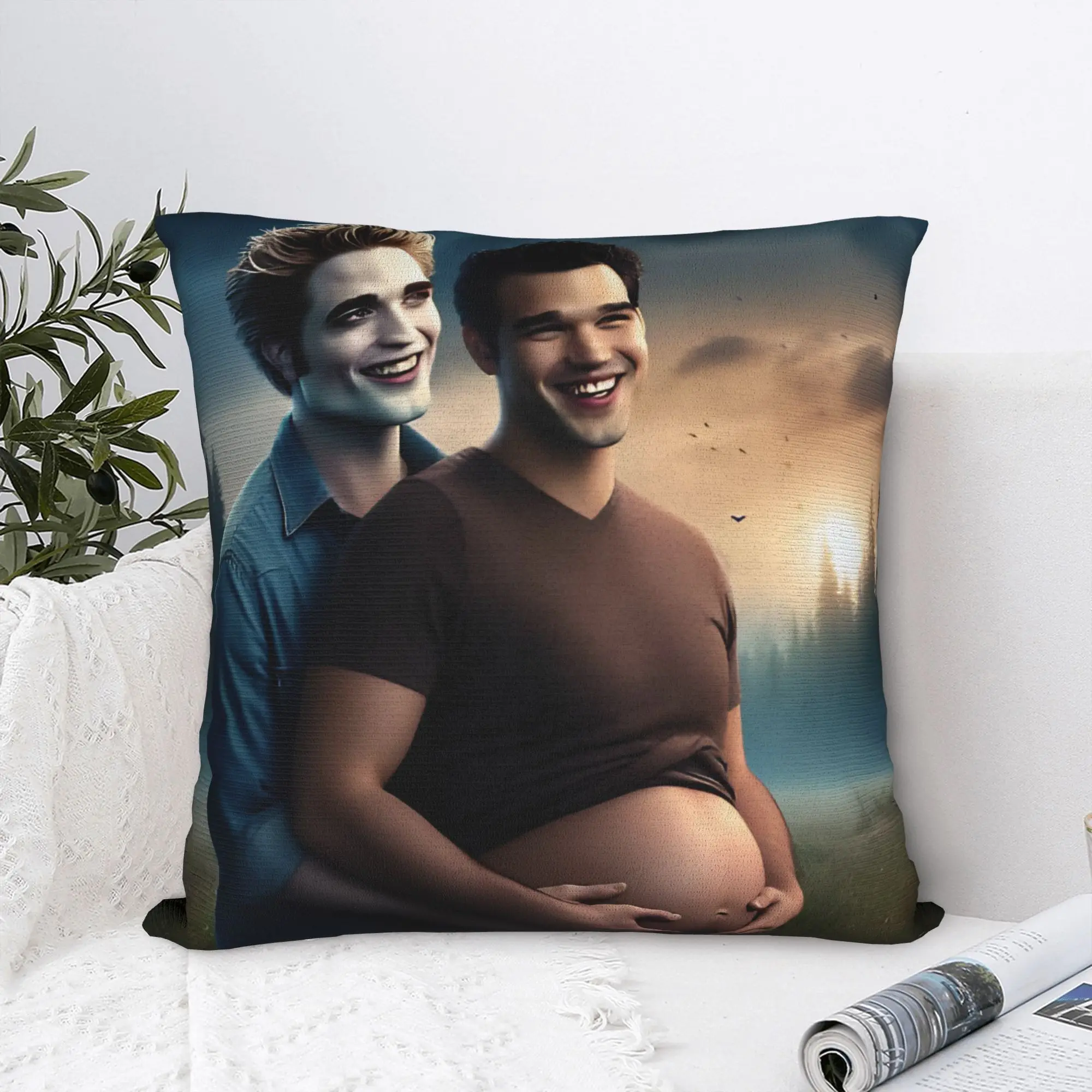 Twilight Meme Throw Pillow Cover Polyester Throw Pillow  , Customized Cushion Covers