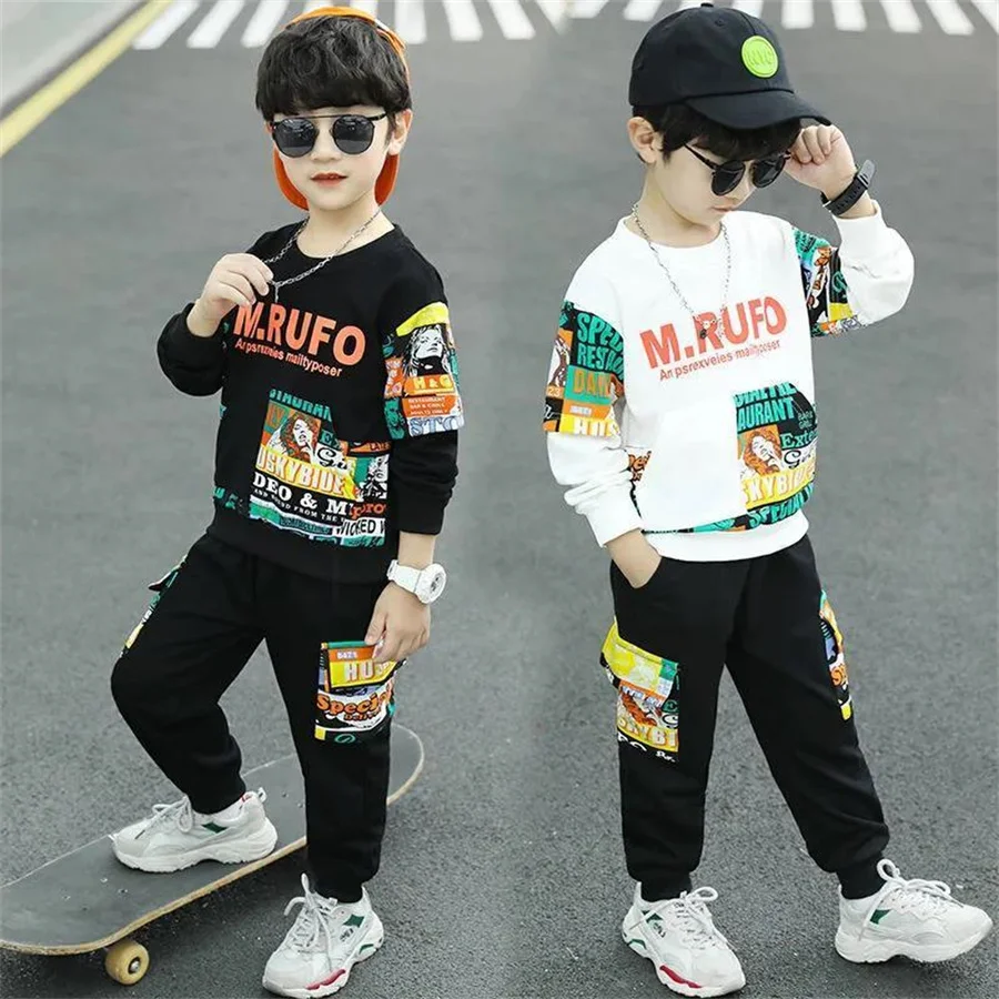 Children\'s wear suit spring autumn clothing Set boys clothes children Tracksuit long sleeved Toddler Kids sport Suit clothes Set