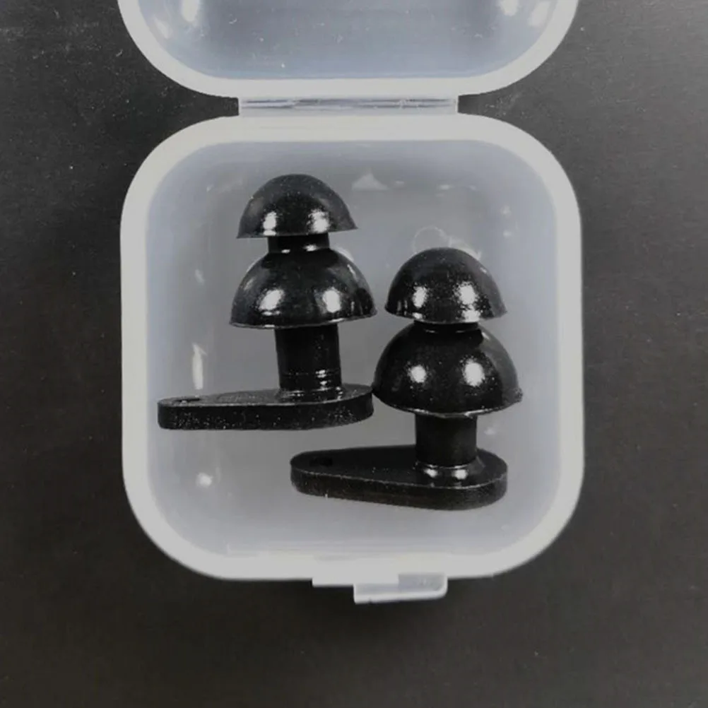 

6Pairs Swim Earplugs Waterproof Silicone Earplugs for Adults Water Sports Ear Protector with Storage Case Package
