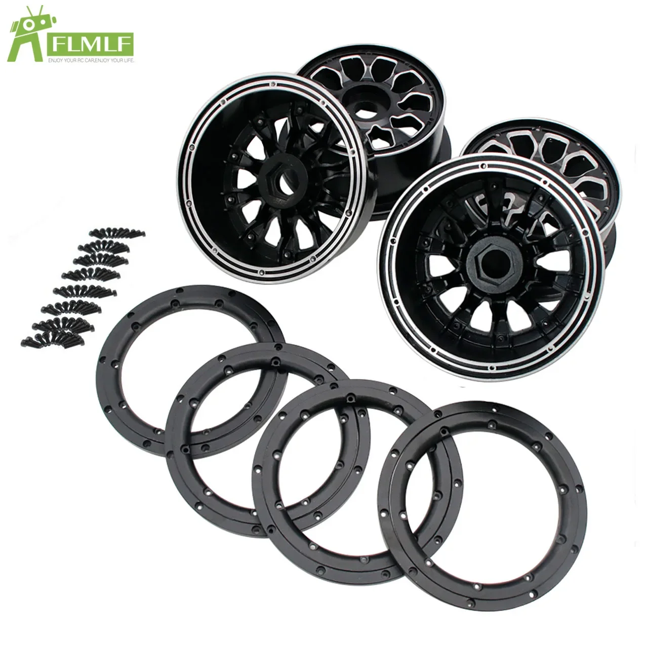 알로이 CNC 앞/뒤 휠 허브 키트 (비드락 링 세트 포함) 1/5 HPI ROFUN ROVAN KM BAJA 5B SS 5T RC 자동차 장난감 부품용