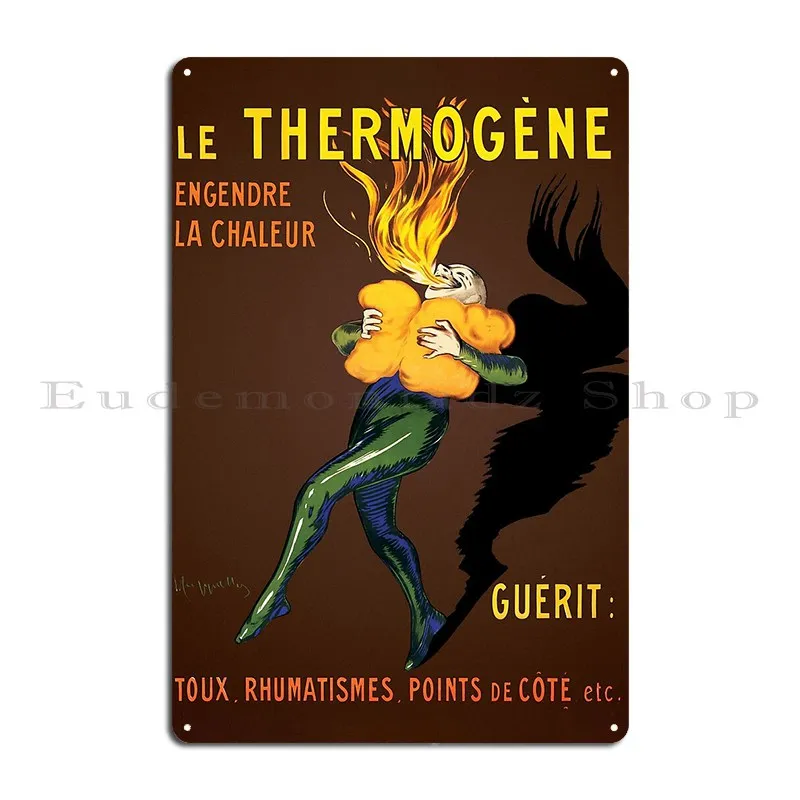 Leonetto Cappiello Le Thermogene Metal Plaque Poster Cinema Printing Party Retro Cinema Tin Sign Poster