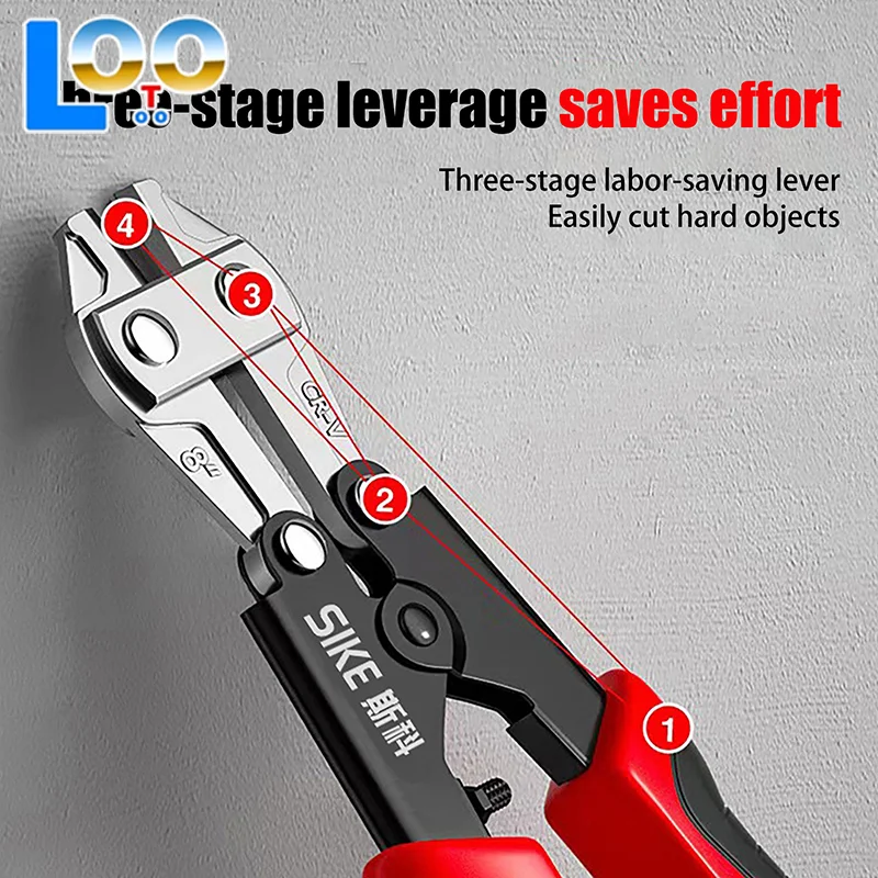 1 шт. мини-болторез, изготовлен из хром-ванадиевой легированной стали, быстрый и острый, экономичная работа, используется для резки проволоки, стержневая сталь