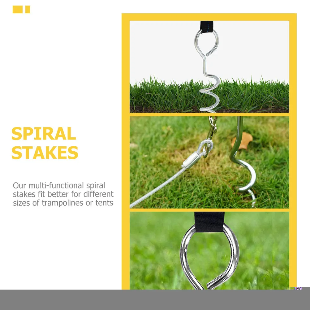 

Spiral Tent Stakes Set Heavy Duty Galvanized Iron Nylon Material for Camping Garden Outdoor Ground Anchor Dog Wear