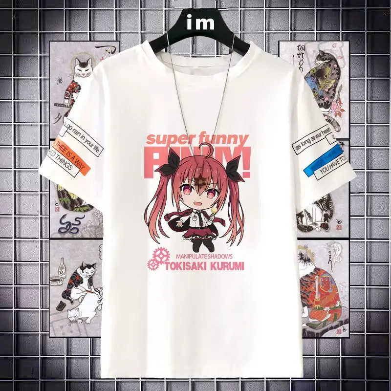 

Date A Live Anime Merchandise Kyoko Impression T-Shirt Unisex Two-Dimensional Casual Short Sleeve Cosplay Clothing Summer Trend