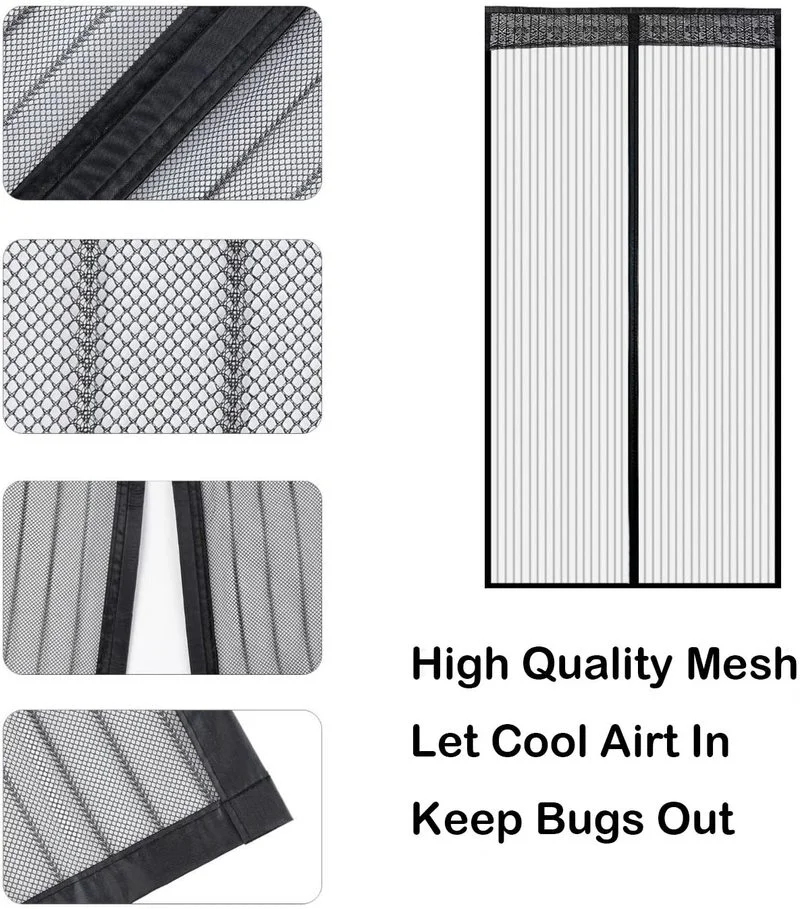 Summer Magnetic Curtains Screen Mesh On The Door Mosquito Net Anti Fly Insect Door Mesh Automatic Closing Size Can Be Customized