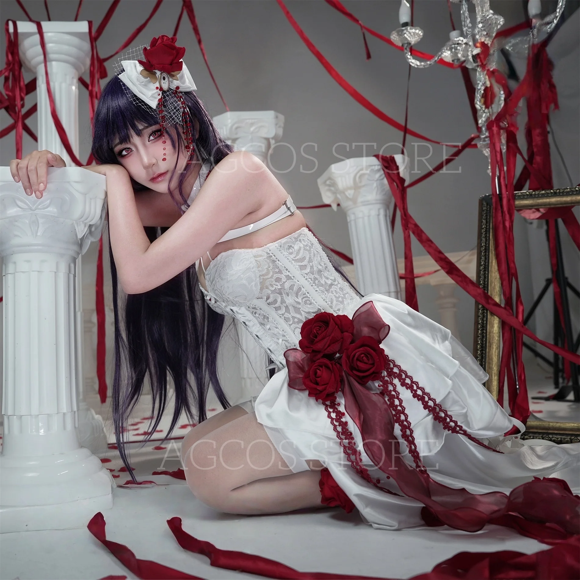 

AGCOS Goddess of Victory: Nikke Mihara Cosplay Costume Binding Chains Halloween Outifts Pain Devourer Mihara Costumes Cosplay