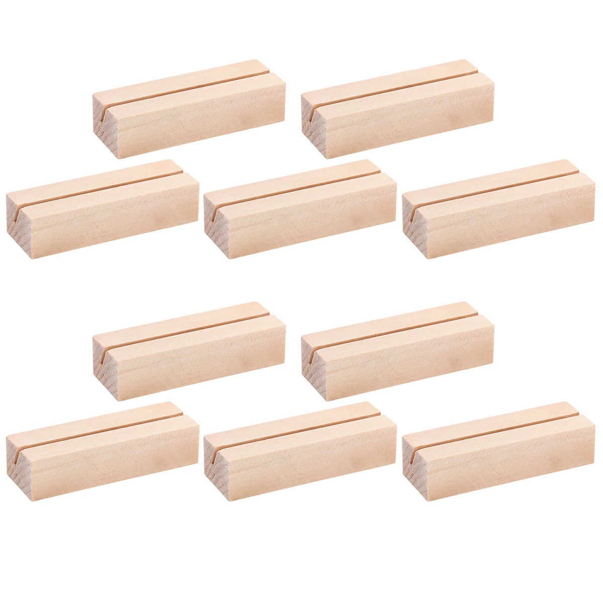 

20 Pcs Wooden Card Holder Photo Desk Display Bamboo Business Clip Memo Picture Office Table Number Wedding Banquet