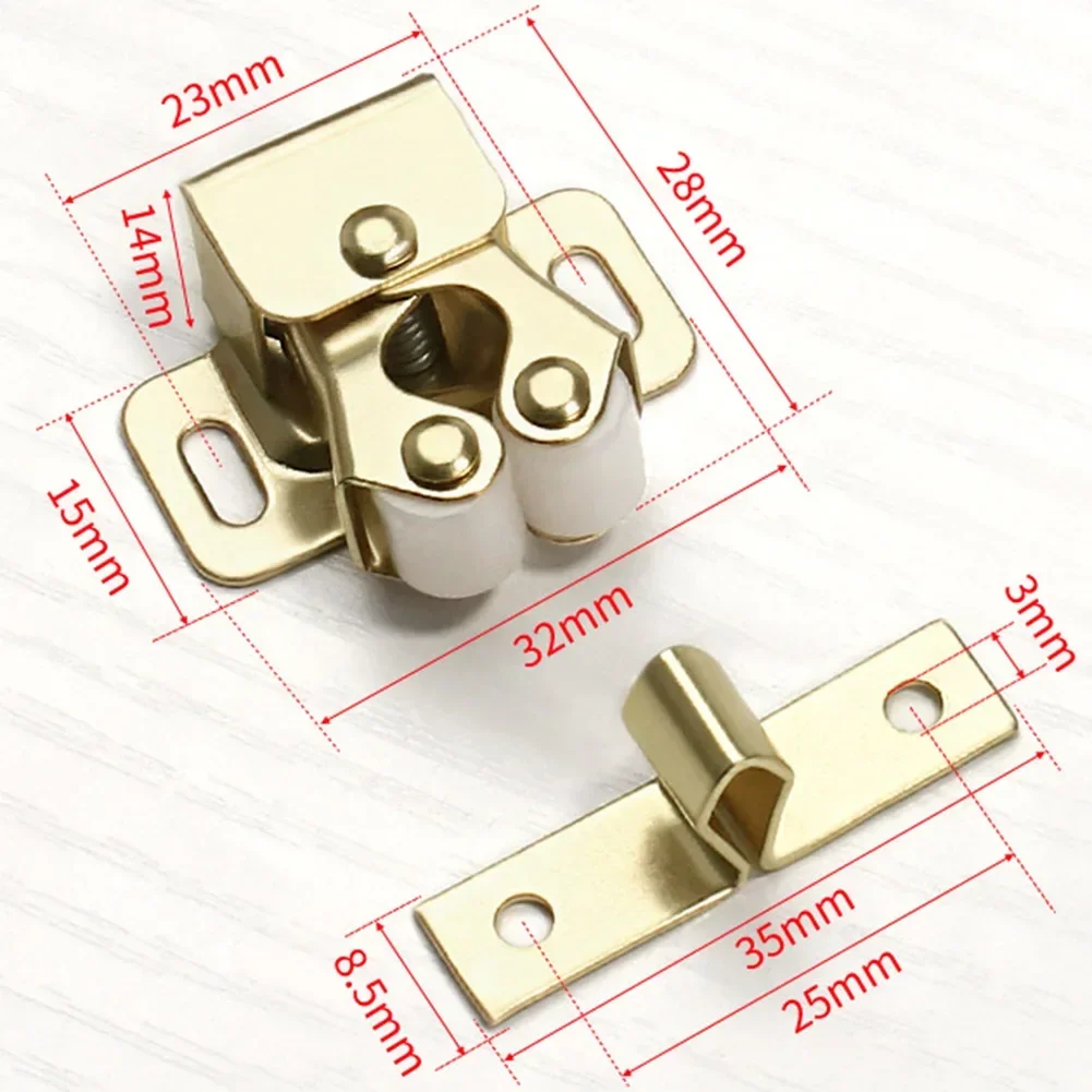 Door Close Latch Stainless Steel For Motorhomes Caravans Boats Double Roller Catch Cupboard Cabinet Door Close Latch