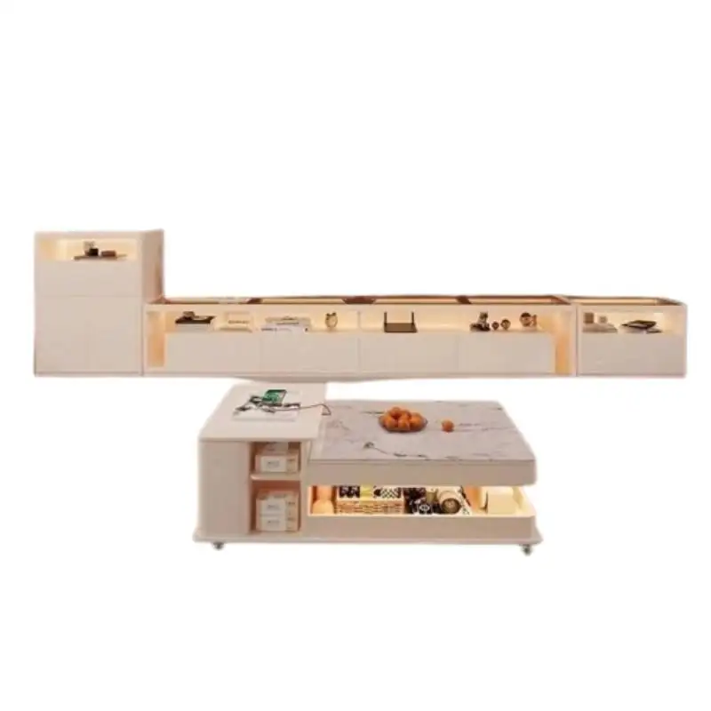 تخزين الضوء الأبيض خزانة التلفزيون أدراج تصميم شقق فاخرة خزانة التلفزيون الحديثة الشمال فريدة من نوعها Fernsehr Schrank أثاث المنزل