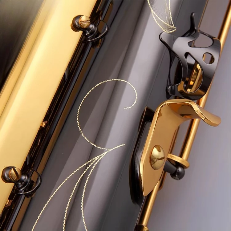 النحاس الجسم باس الساكسفون الأسود النيكل مطلي الذهب مفتاح الباريتون الساكسفون #5