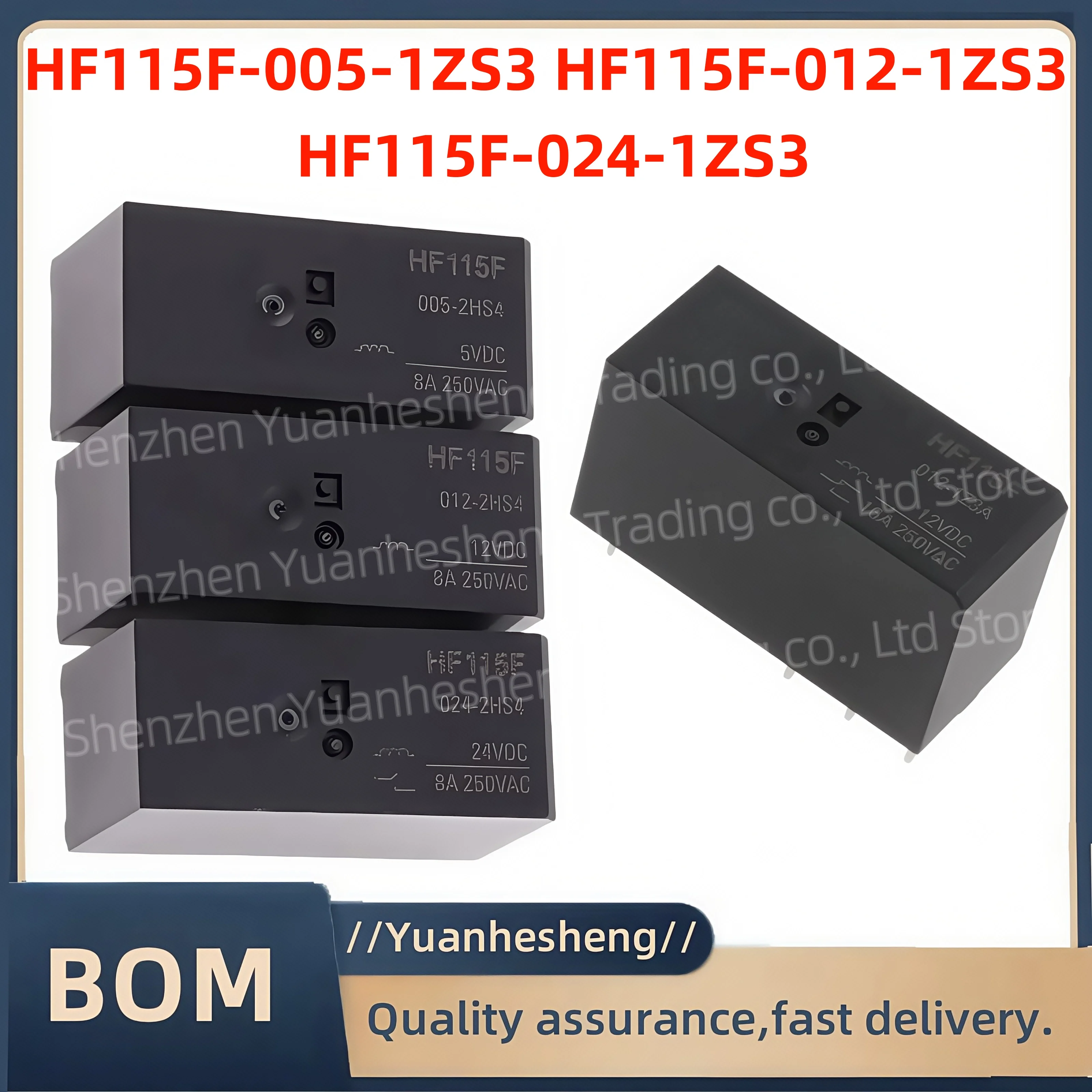 5pcs Original  HF115F-005-1ZS3 HF115F-012-1ZS3 HF115F-024-1ZS3 16A 250VAC 1 set di convertire 16A Relè a 8 PIN