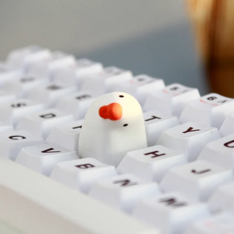 

KIWI Resin Keycaps Tilted Goose Animal Cartoon Keycap Cute Personalized Custom Artisan Key Caps Mechanical Keyboard Accessories