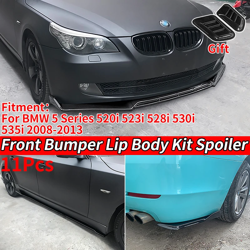 

Car Body Kit Front Bumper Splitters Lip Spoiler Side Skirts Rear Wrap Angle For BMW 5 Series F18 F10 520i 528i 530i 2008-2013