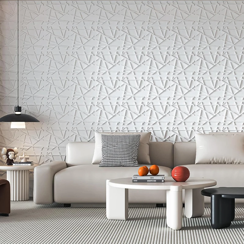 10pcs 3D Wall Panel Interior Wall Decor,Natural Oak Faux Wood Panel Wall,Diamond Accent Wall sticker Living Room, Bedroom,Lobby
