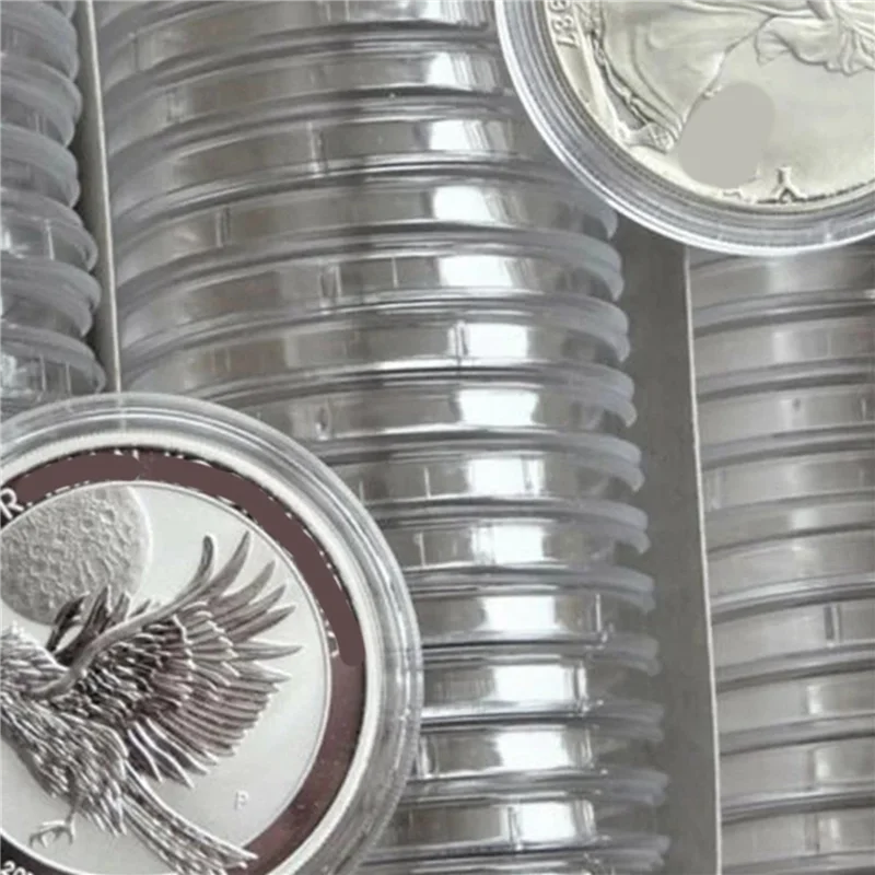 

Transparent Coin Boxes 300Pcs 1Oz 40Mm Capsules Cases Commemorative Coins-[Qahk]