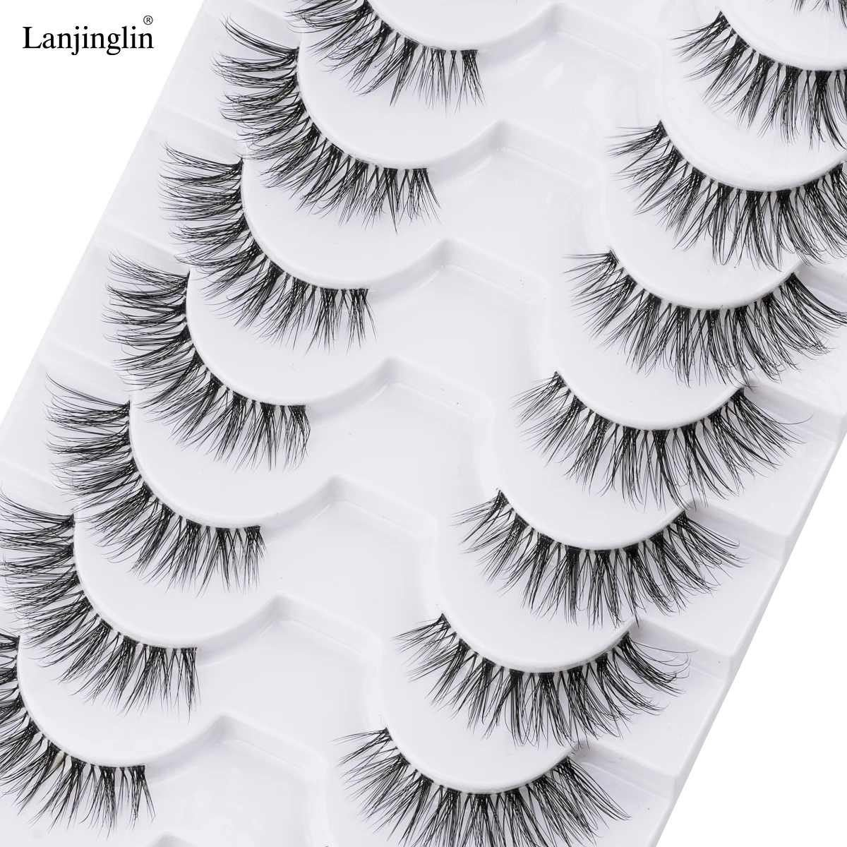 手作りの柔らかいつけまつげ,3Dミンクまつげ,ナチュラルメイク,エクステンション,キャットアイ,3ペア,10ペア