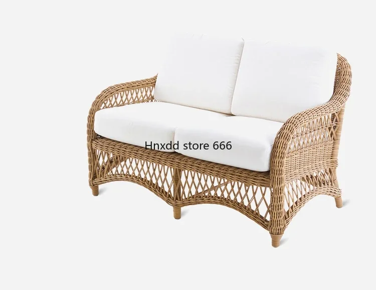 

Outdoor rattan sofa balcony rattan chair courtyard garden waterproof