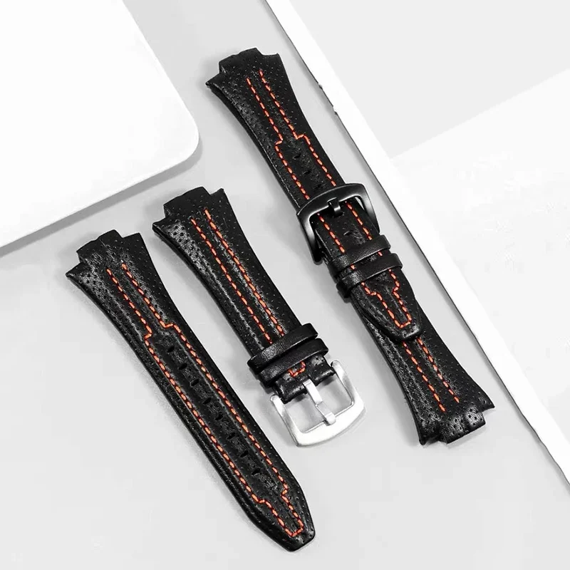 Genuine Leather Watch Strap for Seiko SNL029P2 021P1 SNA595P2 SNL017P1 Sport Wrist Band Waterproof Replacement Watch Bracelet