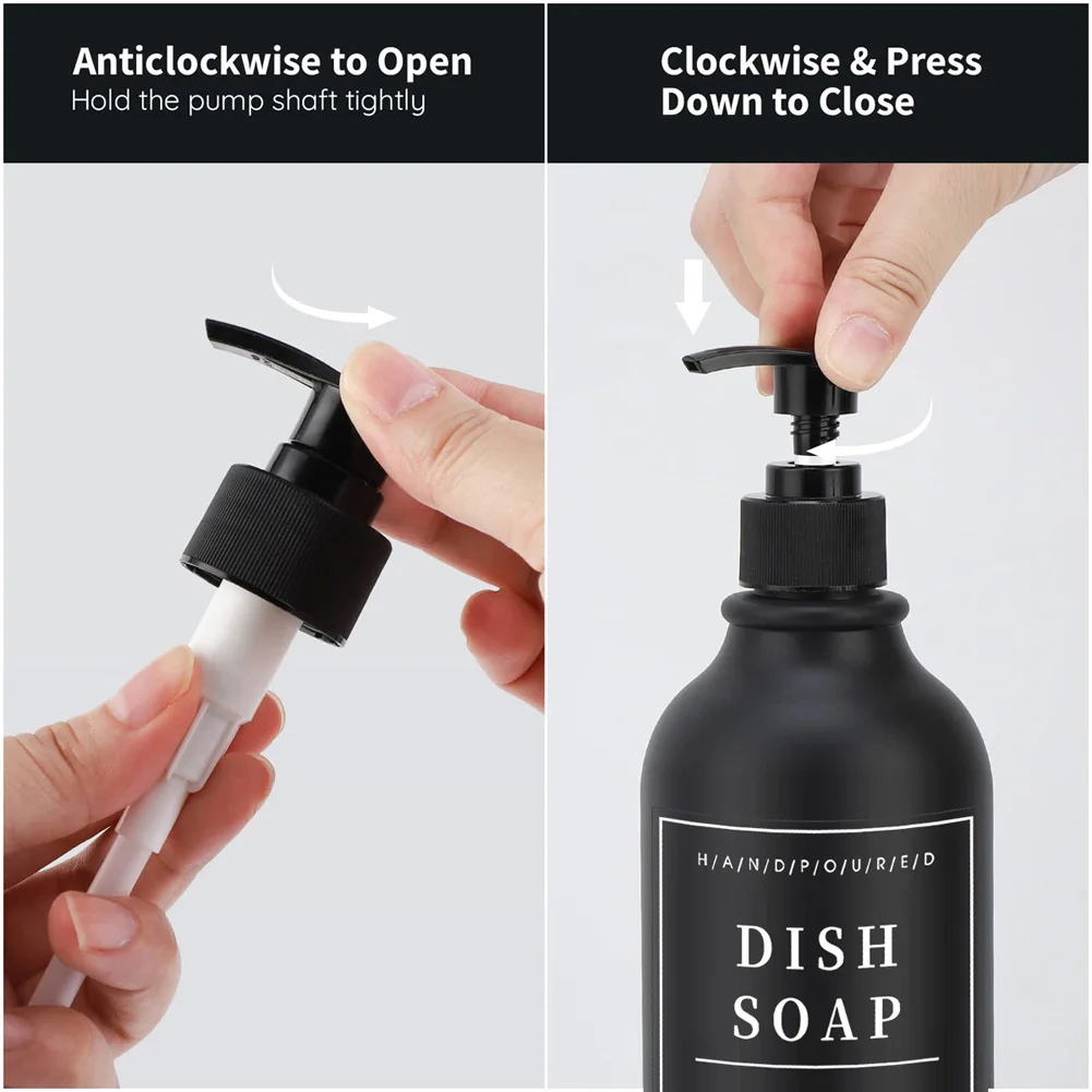 2/3 PCS 500ML Matte Shampoo Dispenser Soap Empty Bottle Refillable Bathroom Lotion Conditioner Hand Sanatizer Kitchen Organizer