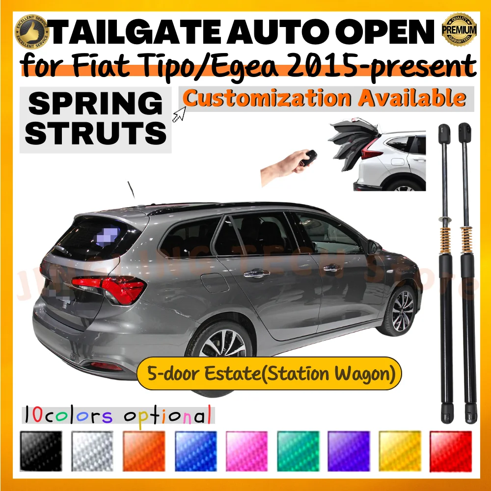 

Qty(2) Trunk Struts with Spring for Fiat Tipo/Egea 5-door Station Wagon 2015-present Rear Tailgate Lift Supports Shock Absorbers