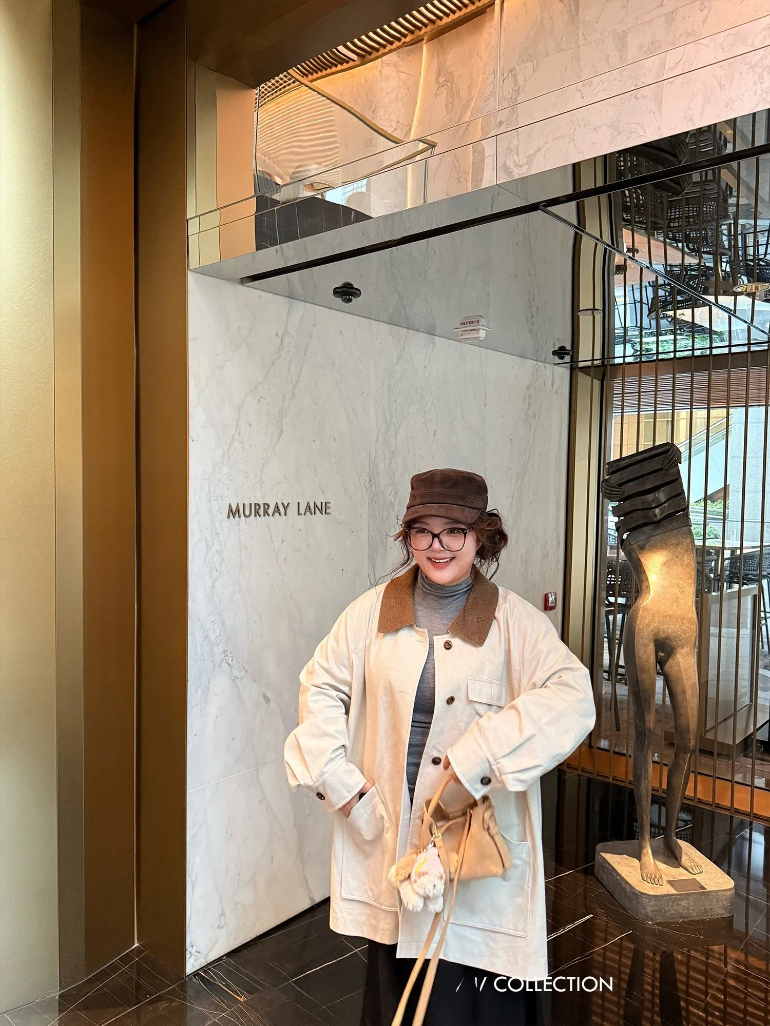 

Lao Zhang And Little Fat PONGKIKI Barn Feng ui Cotton Jaet Women Casual Outerwear Autumn Long Sve Mid-Length Coat