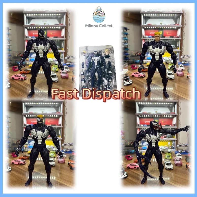 New Mess Toys Symbiote Black Suit Spiderman Venom Lethal Neighbor Anime Action Figure Collectible Model Toy Gift  In Stock
