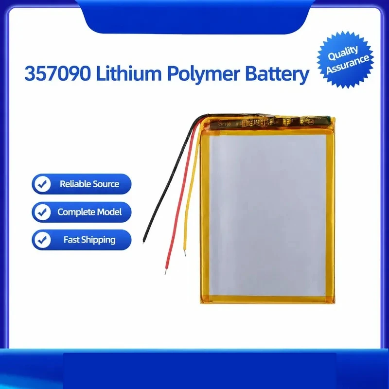 for Rechargeable 357090 Lithium Ion Battery 2800mAh Li Polymer Battery 3.7V