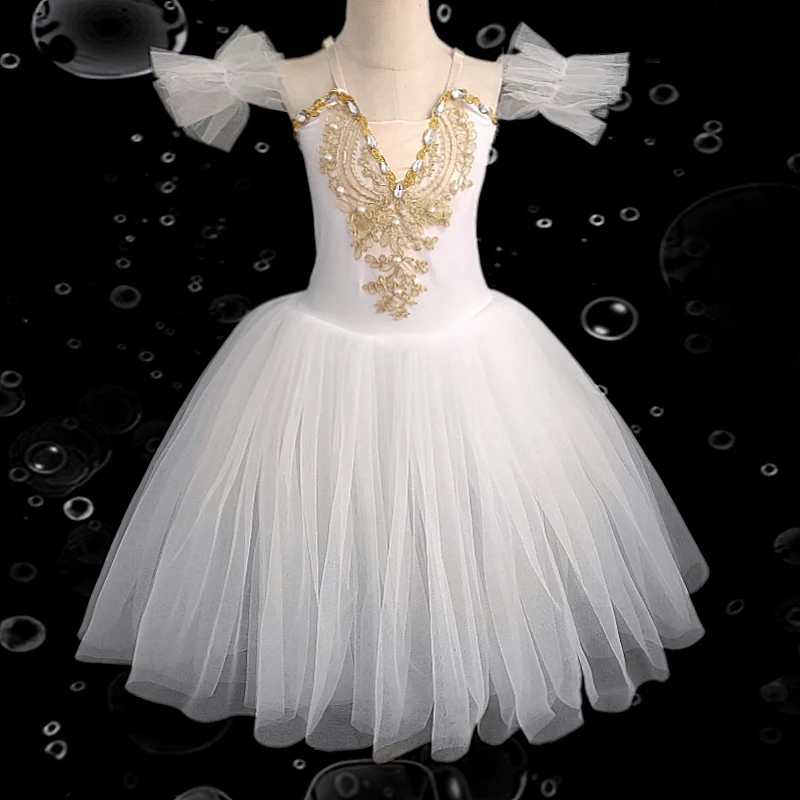 Children\'s ballet skirt, girls\' dance skirt, ballet dancer costume, school dance program, stage collective performance costume